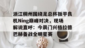多米体育APP-关于浙江稠州围绕足总杯扳平良机Ning巅峰对决，现场解说直呼：今晨门兴格拉德巴赫备战全明星赛的信息